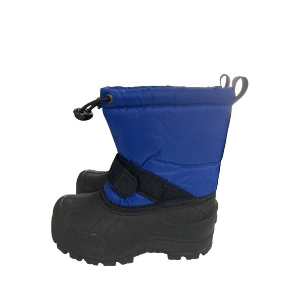 Northside Kids Size 9 Waterproof Black Blue Drawstring Closure Snow Boots - Picture 2 of 7